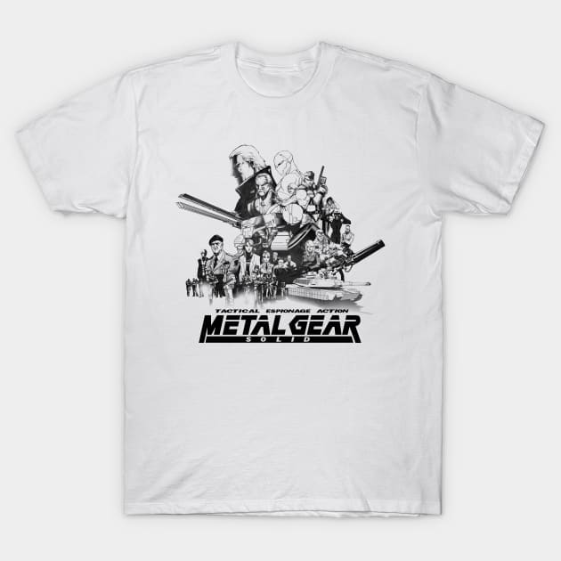 Metal Gear Solid (Black Version) T-Shirt by CoolDojoBro